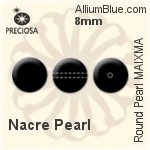 Preciosa プレシオサ ラウンド Half-Hole MAXIMA マキシマ Crystal Nacre パール (131 10 012) 12mm - Nacre パール