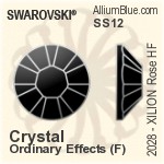 スワロフスキー XILION Rose フラットバック(HF) (2028) SS12 - カラー（コーティングなし） アルミニウムフォイル