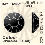 スワロフスキー XILION Rose フラットバック(HF) (2028) SS5 - カラー（コーティングなし） アルミニウムフォイル
