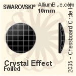 スワロフスキー Chessboard Circle ラインストーン ホットフィックス (2035) 6mm - クリスタル エフェクト 裏面アルミニウムフォイル
