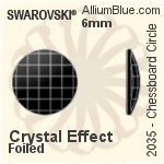 スワロフスキー Chessboard ラインストーン (2493) 10mm - クリスタル 裏面プラチナフォイル