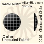 スワロフスキー Chessboard Circle フラットバック ラインストーン (2035) 30mm - クリスタル （オーディナリー　エフェクト） プラチナフォイル