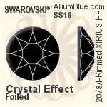 スワロフスキー Rimmed XIRIUS Rose ラインストーン ホットフィックス (2078/I) SS20 - カラー（ハーフ　コーティング） 裏面シルバーフォイル