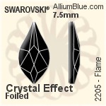 スワロフスキー Diamond Shape ラインストーン (2773) 5x3mm - クリスタル エフェクト 裏面プラチナフォイル