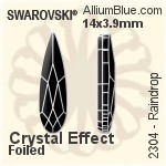 スワロフスキー Diamond Shape ラインストーン (2773) 9.9x5.9mm - クリスタル 裏面プラチナフォイル