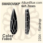 スワロフスキー Marquise ラインストーン (2201) 4x1.8mm - カラー 裏面プラチナフォイル
