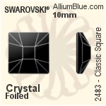 スワロフスキー Rose カット ラインストーン (2072) 8mm - クリスタル 裏面プラチナフォイル