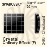 スワロフスキー Chessboard ラインストーン (2493) 20mm - クリスタル 裏面プラチナフォイル