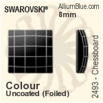 スワロフスキー Chessboard ラインストーン (2493) 8mm - クリスタル エフェクト 裏面プラチナフォイル