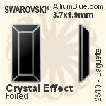 スワロフスキー Marquise ラインストーン (2201) 8x3.5mm - カラー 裏面プラチナフォイル