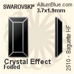 スワロフスキー Baguette ラインストーン ホットフィックス (2510) 5x2.5mm - カラー 裏面アルミニウムフォイル