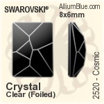 スワロフスキー カボション ラインストーン ホットフィックス (2080/4) SS10 - カラー 裏面アルミニウムフォイル