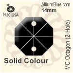 プレシオサ MC Octagon (2-Hole) (2552) 14mm - Solid Colour