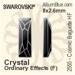スワロフスキー Cosmic Baguette ラインストーン ホットフィックス (2555) 12x4mm - クリスタル 裏面アルミニウムフォイル