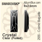 スワロフスキー Pear ラインストーン (2303) 8x5mm - クリスタル 裏面プラチナフォイル