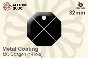 プレシオサ MC Octagon (1-Hole) (2571) 32mm - Metal Coating