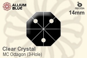 プレシオサ MC Octagon (3-Hole) (2572) 14mm - クリスタル