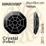 スワロフスキー Solaris ラインストーン (2611) 14mm - クリスタル エフェクト 裏面プラチナフォイル
