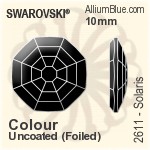 スワロフスキー Solaris ラインストーン (2611) 10mm - カラー 裏面プラチナフォイル