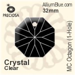 プレシオサ MC Octagon (1-Hole) (2636) 32mm - クリスタル