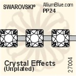 スワロフスキー ラウンド Cupchain (27004) PP32, Unメッキ, 00C - クリスタル