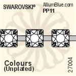 スワロフスキー Heart (Pressed) ファンシーストーン (4813/3) 6.5x6mm - カラー（コーティングなし） ゴールドフォイル
