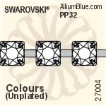 スワロフスキー ラウンド Cupchain (27004) PP24, Unメッキ, 00C - クリスタル エフェクト
