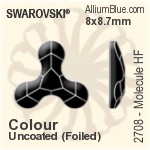 スワロフスキー Molecule ラインストーン ホットフィックス (2708) 12.5x13.6mm - クリスタル 裏面アルミニウムフォイル