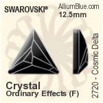 スワロフスキー Octagon ファンシーストーン (4610) 18x13mm - クリスタル エフェクト 裏面プラチナフォイル