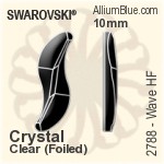 スワロフスキー Wave フラットバック ホットフィックス (2788) 14mm - カラー（コーティングなし） アルミニウムフォイル