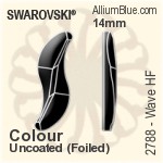 スワロフスキー Wave ラインストーン ホットフィックス (2788) 10mm - クリスタル 裏面アルミニウムフォイル