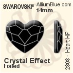スワロフスキー Heart ラインストーン ホットフィックス (2808) 3.6mm - カラー 裏面アルミニウムフォイル