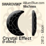 スワロフスキー Moon ラインストーン (2813) 8x5.5mm - クリスタル 裏面プラチナフォイル
