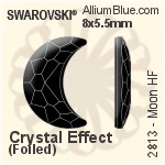 スワロフスキー Moon ラインストーン ホットフィックス (2813) 10x7mm - カラー 裏面アルミニウムフォイル
