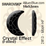 スワロフスキー Moon ラインストーン ホットフィックス (2813) 8x5.5mm - カラー 裏面アルミニウムフォイル