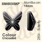 スワロフスキー Butterfly ラインストーン (2854) 12mm - クリスタル エフェクト 裏面プラチナフォイル