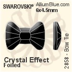 スワロフスキー Bow Tie ラインストーン (2858) 9x6.5mm - クリスタル エフェクト 裏面プラチナフォイル
