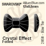 スワロフスキー Bow Tie ラインストーン (2858) 6x4.5mm - クリスタル エフェクト 裏面プラチナフォイル