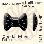 スワロフスキー Bow Tie ラインストーン ホットフィックス (2858) 12x8.5mm - カラー 裏面アルミニウムフォイル