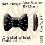 スワロフスキー Bow Tie ラインストーン ホットフィックス (2858) 12x8.5mm - クリスタル エフェクト 裏面アルミニウムフォイル