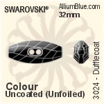スワロフスキー Dufflecoat ボタン (3024) 23mm - カラー（ハーフ　コーティング） 裏面にホイル無し
