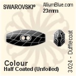 スワロフスキー Dufflecoat ボタン (3024) 23mm - カラー（ハーフ　コーティング） 裏面にホイル無し