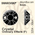スワロフスキー XILION Rose フラットバック(HF) (2028) SS8 - カラー（コーティングなし） アルミニウムフォイル