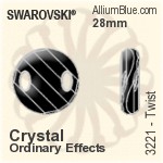 スワロフスキー Twist ソーオンストーン (3221) 18mm - カラー（コーティングなし） 裏面にホイル無し
