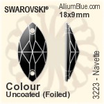 スワロフスキー De-Art ソーオンストーン (3267) 23x13mm - カラー（コーティングなし） プラチナフォイル