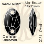スワロフスキー Galactic ソーオンストーン (3256) 27x16mm - カラー 裏面にホイル無し