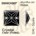 スワロフスキー Divine Rock ソーオンストーン (3257) 19x13mm - カラー（コーティングなし） プラチナフォイル