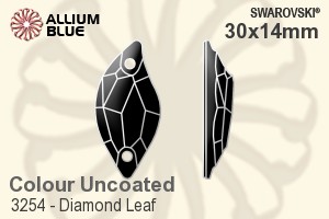 スワロフスキー Diamond Leaf ソーオンストーン (3254) 30x14mm - カラー 裏面にホイル無し