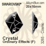 スワロフスキー Cosmic ソーオンストーン (3265) 20x16mm - クリスタル 裏面プラチナフォイル