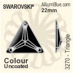 スワロフスキー Triangle ソーオンストーン (3270) 16mm - カラー（ハーフ　コーティング） 裏面にホイル無し